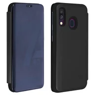 Etui i futerały do telefonów - Etui z klapką, lustrzane etui do Samsunga Galaxy A40 - czarne - miniaturka - grafika 1