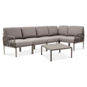 Meble ogrodowe - Nardi KOMODO ze stolikiem Tortora Grigio - miniaturka - grafika 1