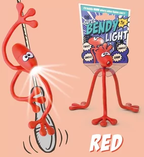 IF Super Bendy Lampka do książki - czerwona - Przybory szkolne - miniaturka - grafika 1