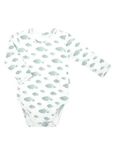 Chłopięce Body bawełniane długi rękaw Chmurka biały, Nicol,r.80 - Body dla niemowląt - miniaturka - grafika 1