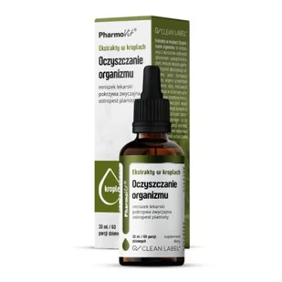 EKSTRAKTY W KROPLACH NA OCZYSZCZANIE ORGANIZMU BEZGLUTENOWE 30 ml - PHARMOVIT (CLEAN LABEL) 5902811239387 - Witaminy i minerały - miniaturka - grafika 1
