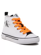 Buty dla dziewczynek - Calvin Klein Jeans Trampki High Top Lace Up Sneaker V3X9-80569-0890X002 M Biały - miniaturka - grafika 1