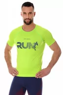 Koszulki sportowe męskie - Koszulka męska Brubeck Running Air Pro SS13280 neonowy - miniaturka - grafika 1