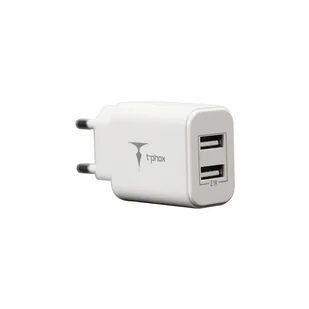 Ładowarka Sieciowa T-Phox Pocket Charger 2Xusb 2.1A White - Ładowarki do telefonów - miniaturka - grafika 1
