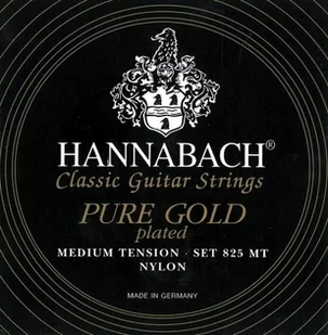 Hannabach 652636 Klassikgitarrensaiten Serie 825 Medium Tension Spezialvergoldung - E6 652636 - Struny gitarowe  - miniaturka - grafika 1