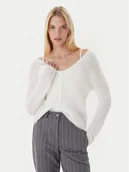 Swetry damskie - Calvin Klein Kardigan LV044D344G Beżowy Regular Fit - miniaturka - grafika 1