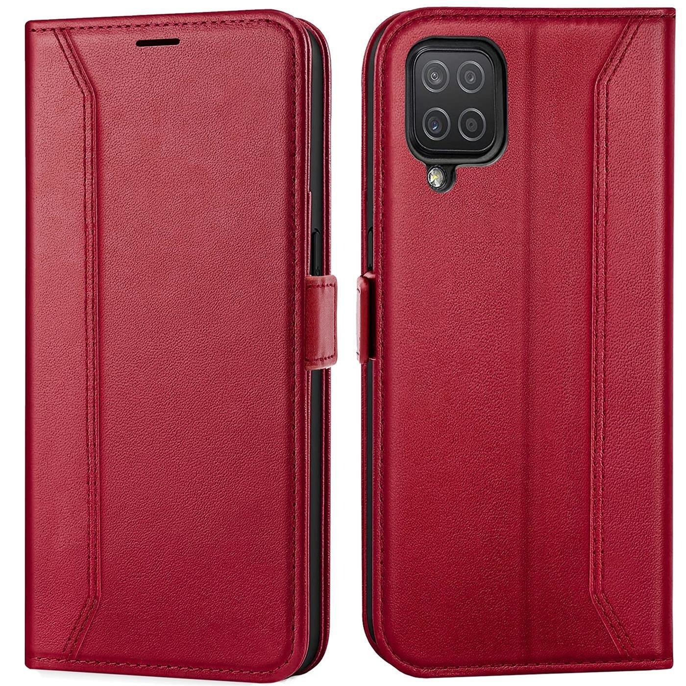 Etui na telefon komórkowy Samsung Galaxy A22 4G, M22, M32 Flip Case składane etui ochronne, czerwone