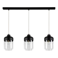 Lampy sufitowe - Britop LAMPA wisząca AMARETTO 15790304 loftowa OPRAWA szklany zwis przezroczysty czarny - miniaturka - grafika 1