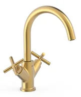 Baterie umywalkowe - Bateria umywalkowa TRES Montblanc 24-K Matowe Złoto 28320301OM - miniaturka - grafika 1