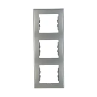 Wyłączniki światła i elektryczne - Schneider Electric Ramka potrójna SEDNA aluminium - miniaturka - grafika 1