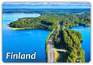 FINLANDIA - Krajobraz - Finland - Magnes na lodówkę - Magnesy - miniaturka - grafika 1