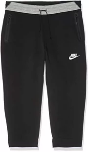 Nike Damskie spodnie W Nsw Tch Flc Cb czarny/biały XS AR2946 - Spodnie damskie - miniaturka - grafika 1