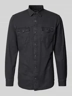 Koszule męskie - Koszula casualowa o kroju slim fit z imitacji denimu model ‘ESHERIDAN’ - miniaturka - grafika 1