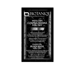 BIOTANIQE PURE DETOX WĘGLOWA CZARNA MASKA PEEL - OFF 8ML - Maseczki do twarzy - miniaturka - grafika 1