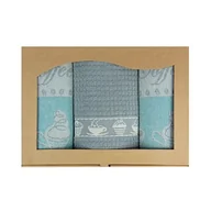 Ściereczki, gąbki, czyściki - Zestaw kuchenny Coffee Time 2x ściereczka kuchenna 70 x 50 1x ręcznik kuchenny Morski Bawełna 50 x 50 TEXPOL - miniaturka - grafika 1