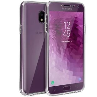 Etui 360° do Samsunga Galaxy J4 Elastyczny przód i sztywny tył – przezroczyste - Etui i futerały do telefonów - miniaturka - grafika 1