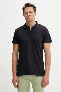 Trussardi polo bawełniane męski kolor granatowy gładki G5018000026N - Koszulki męskie - miniaturka - grafika 1
