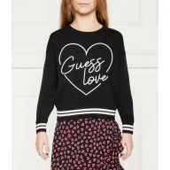 Swetry dla dziewczynek - Guess Sweter | Oversize fit - miniaturka - grafika 1