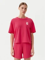 Koszulki i topy damskie - Fila T-Shirt Lisakovsk FAW1044 Różowy Loose Fit - miniaturka - grafika 1