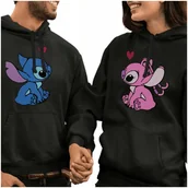 Bluzy damskie - Bluzy Dla Par Bluza Stich Prezent Na Walentynki Dla Zakochanych L Y4 - miniaturka - grafika 1