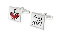 Spinki do mankietów i krawatów - Spinki Do Mankietów I Love My Girl - miniaturka - grafika 1
