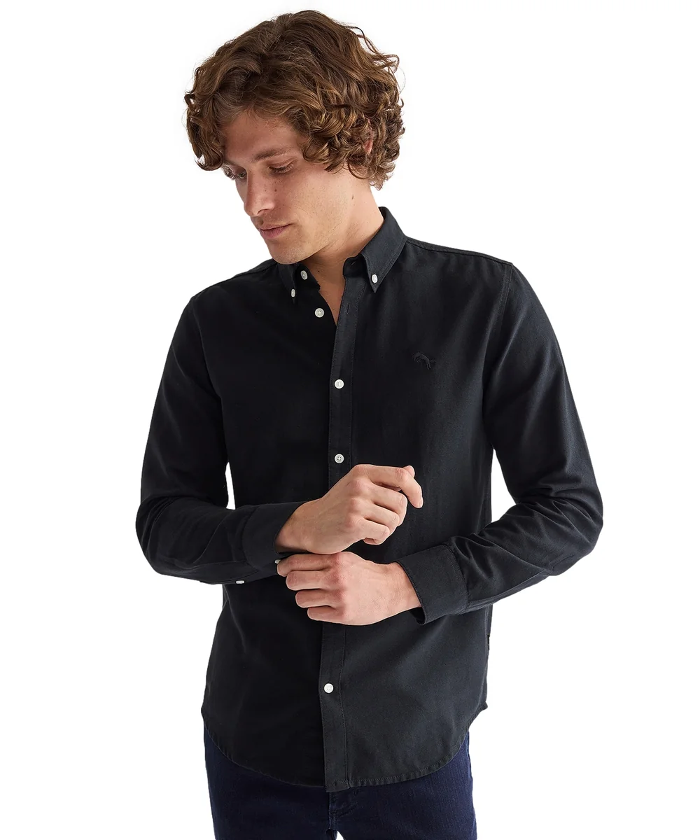 Koszula Wrangler OXFORD SHIRT 112378099 Black XL