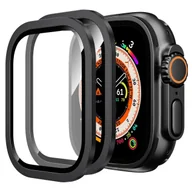 Akcesoria do smartwatchy - 2x Szkło hartowane ramka do Apple Watch Ultra / Ultra 2 49mm na ekran Alogy Protector 9H Czarne - miniaturka - grafika 1