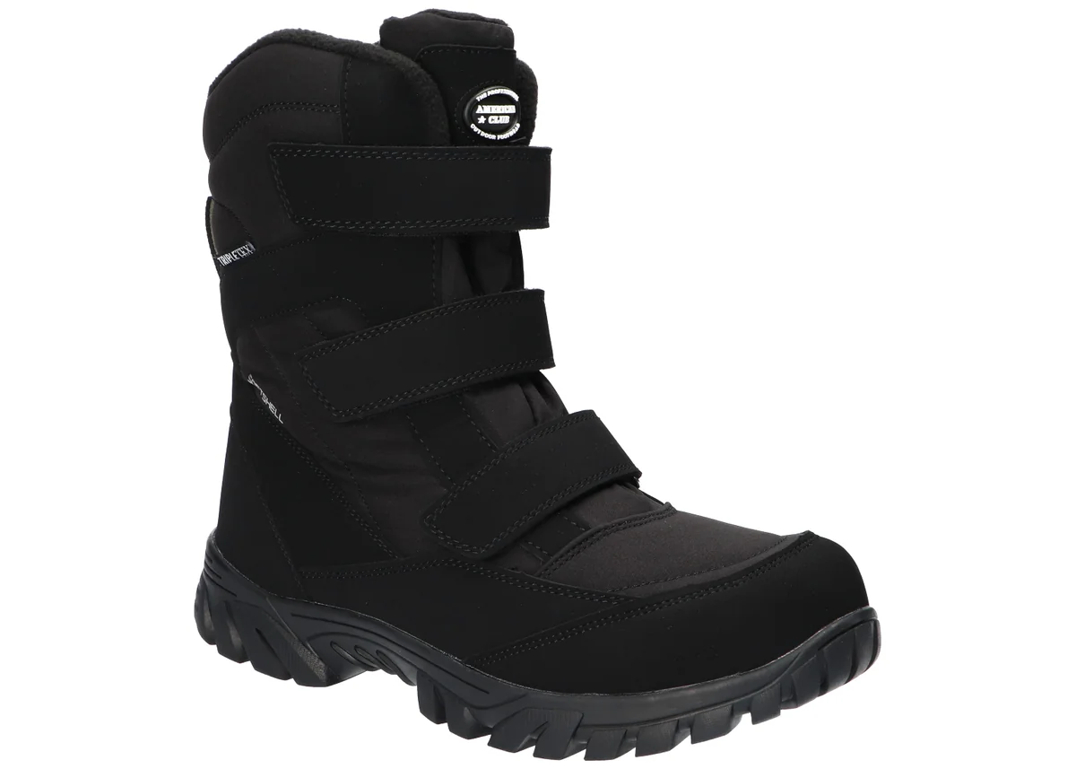 AMERICAN CLUB SN92 SOLIDNE ŚNIEGOWCE TRAPERY BUTY ZIMOWE MĘSKIE NA RZEPY BK 45