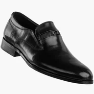 Półbuty męskie - Buty Męskie JOHN DOUBARE Skórzane Półbuty Czarne C253-A114-A01 Czarny 43 - miniaturka - grafika 1