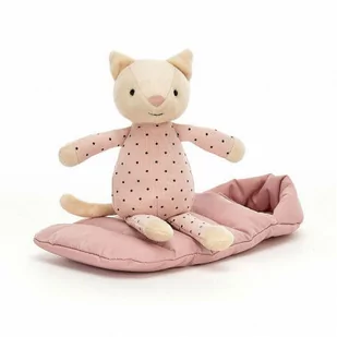 Jellycat MASKOTKA Kotek w różowym śpiworze SBS6C - Maskotki i pluszaki - miniaturka - grafika 1