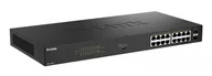 Switche - D-LINK 16 Ports GE PoE 30W + 2 Ports SFP Unmanaged Switch 240W DGS-1018P/E - miniaturka - grafika 1