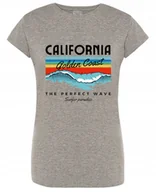 Koszulki i topy damskie - T-Shirt damski kolorowy nadruk California r.XXL - miniaturka - grafika 1