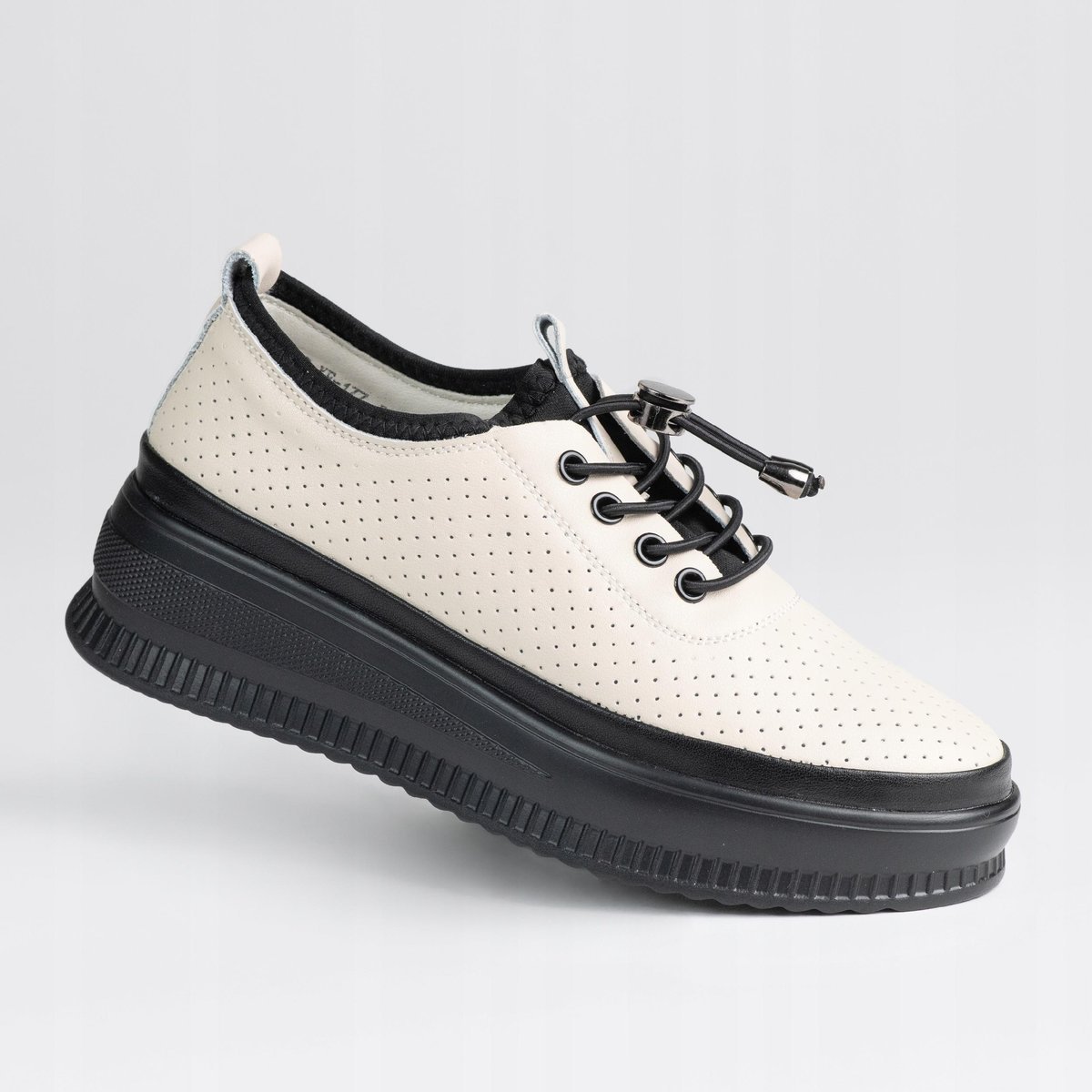 Półbuty damskie skóra naturalna ażurowa GOODIN GD-XF-177 beż lekkie 41