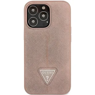 Guess GUHCP13XPSATLP iPhone 13 Pro Max 6,7" różowy/pink hardcase SaffianoTriangle Logo - Etui i futerały do telefonów - miniaturka - grafika 1