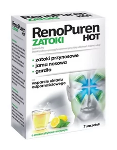 Aflofarm RenoPuren Zatoki Hot 7 szt. - Przeziębienie i grypa - miniaturka - grafika 1