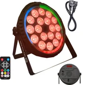 Inne akcesoria studyjne - LIGHT4ME HEX PAR RING reflektor sceniczny efekt oświetleniowy DMX 18x6W RGBWA+UV LED+30x0,3W - miniaturka - grafika 1