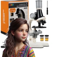 Mikroskopy i lupy - Mikroskop 1200 Extra fiolki Pro LED Zestaw choinkę Szkoła Prezent dziecka - miniaturka - grafika 1