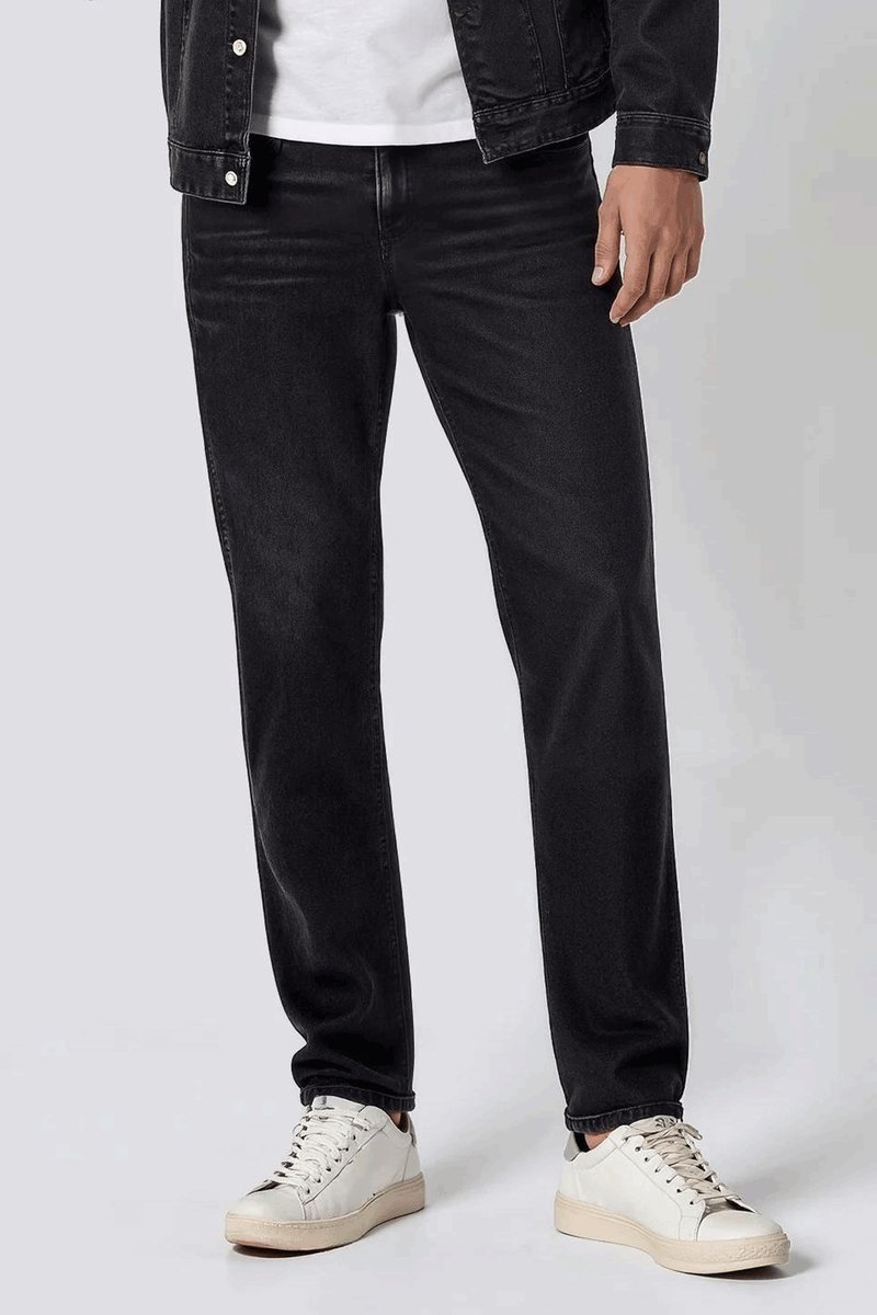 jeansy męskie gas jeansy sax zip - 65bd 351450021138 denim czarny