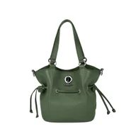 Torebki damskie - Torebka damska Lamarthe Paris skórzana zielona worek - miniaturka - grafika 1