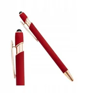 Długopisy - ECARLA długopis metalowy touch pen soft touch Czerwień DL06 - miniaturka - grafika 1