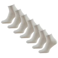 Skarpetki męskie - Komplet 7 par skarpet typu quarter, rozmiar 43/46, białe - miniaturka - grafika 1