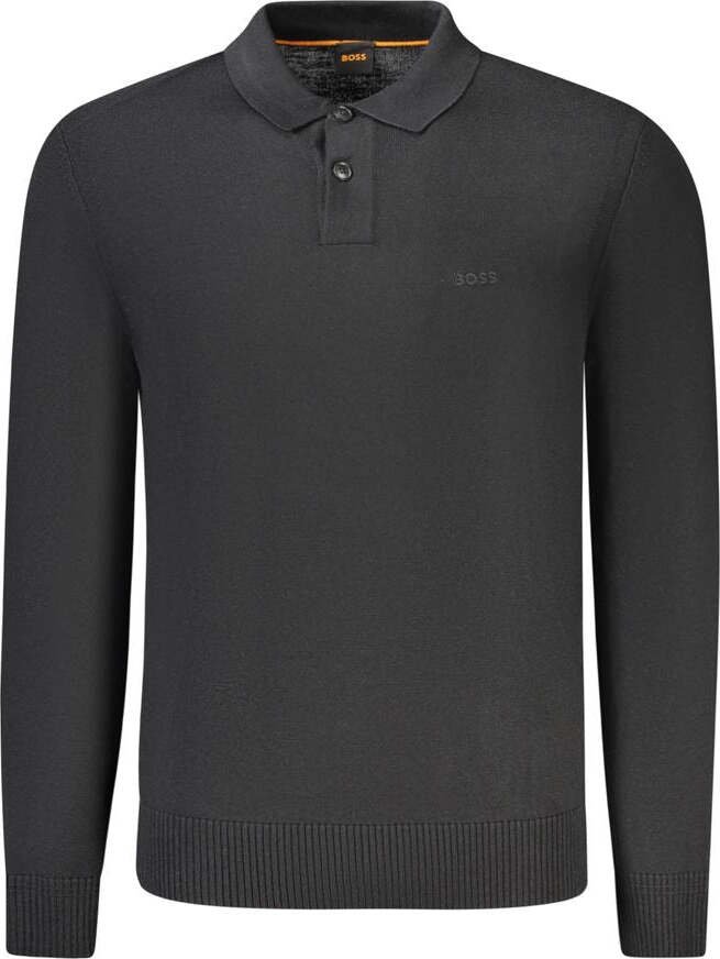 Hugo Boss Czarny Wełniany Sweter Męski Dla Eleganckiego Stylu - S