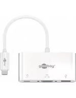 Adaptery i przejściówki - Goobay urządzenie USB-C Multi Port Adapter VGA, biały, 0.15 m Rozszerzona USB-C w celu porty USB 3.0 i jeden port VGA (62100) - miniaturka - grafika 1