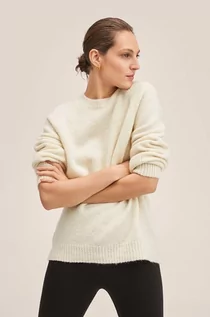 Swetry damskie - Mango sweter damski kolor beżowy lekki - grafika 1