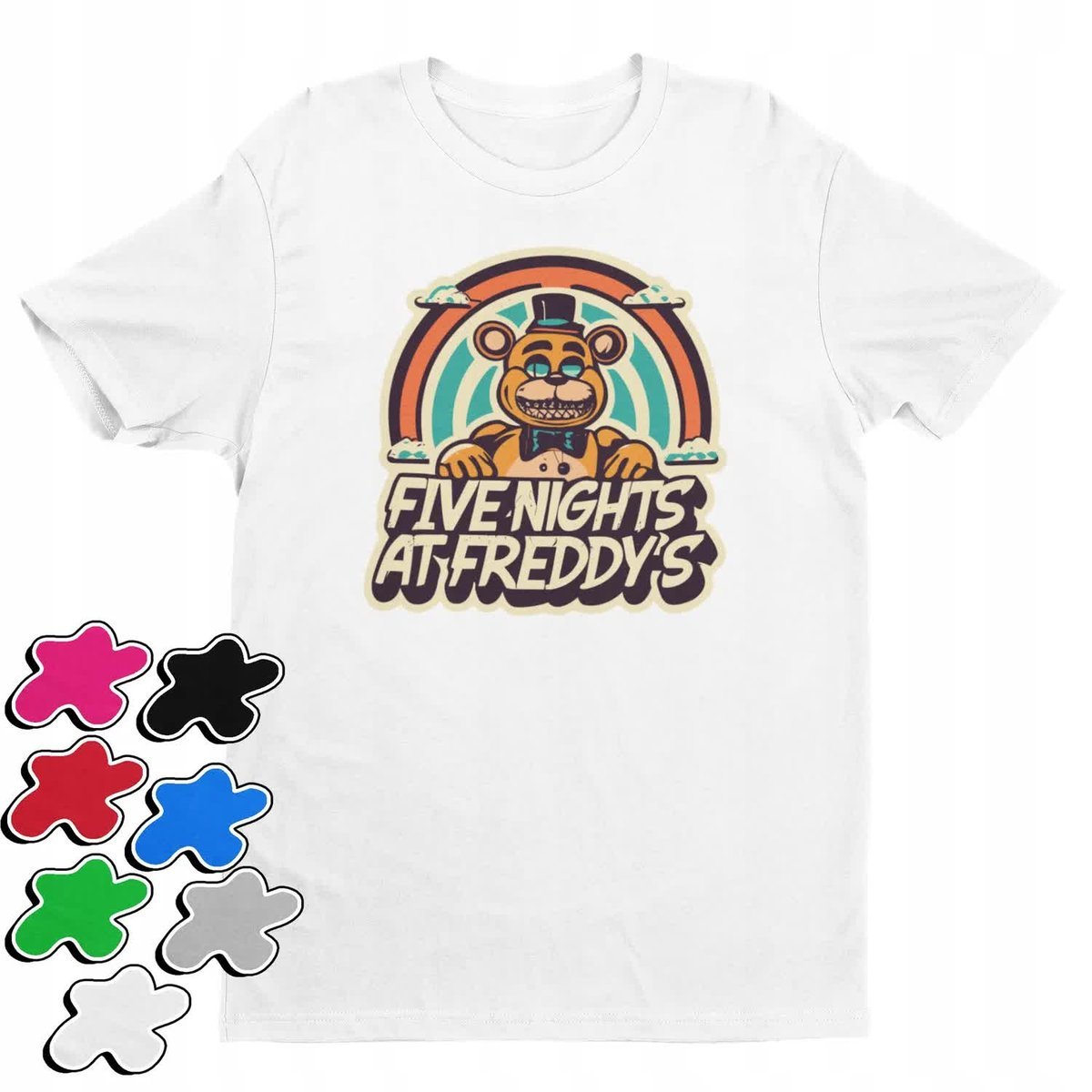 Koszulka T-Shirt Dziecięca Z Nadrukiem Five Nigts At Freddy L 146-152