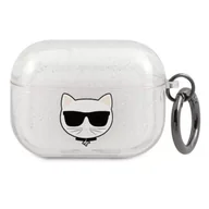 Akcesoria do słuchawek - Karl Lagerfeld KLAPUCHGS AirPods Pro cover srebrny/silver Glitter Choupette - miniaturka - grafika 1