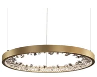 Lampy sufitowe - Manhattan 60 B - żyrandol kryształowy LED pierścień ring 60cm złoty - miniaturka - grafika 1