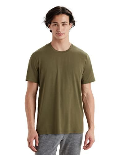 Icebreaker Koszulka Męska TENCEL Lyocell Cotton SS Do Codziennego Użytku, Przygody, Siłowni I Treningu, Loden, M