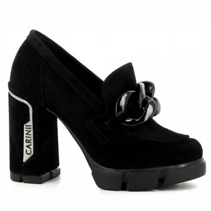 Zamszowe mokasyny na słupku CARINII - Carinii - Mokasyny damskie - miniaturka - grafika 1