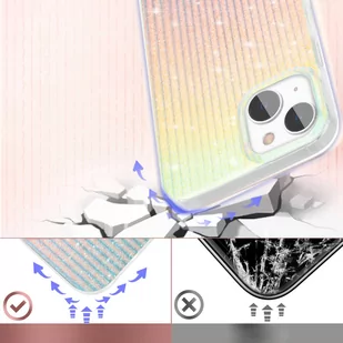 Kingxbar Travel Series luksusowe eleganckie etui na iPhone 13 niebiesko-pomarańczowy (Clouds) - Etui i futerały do telefonów - miniaturka - grafika 3